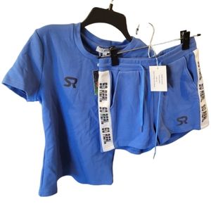 Gsuwoo So Real women's reflective set blue medium